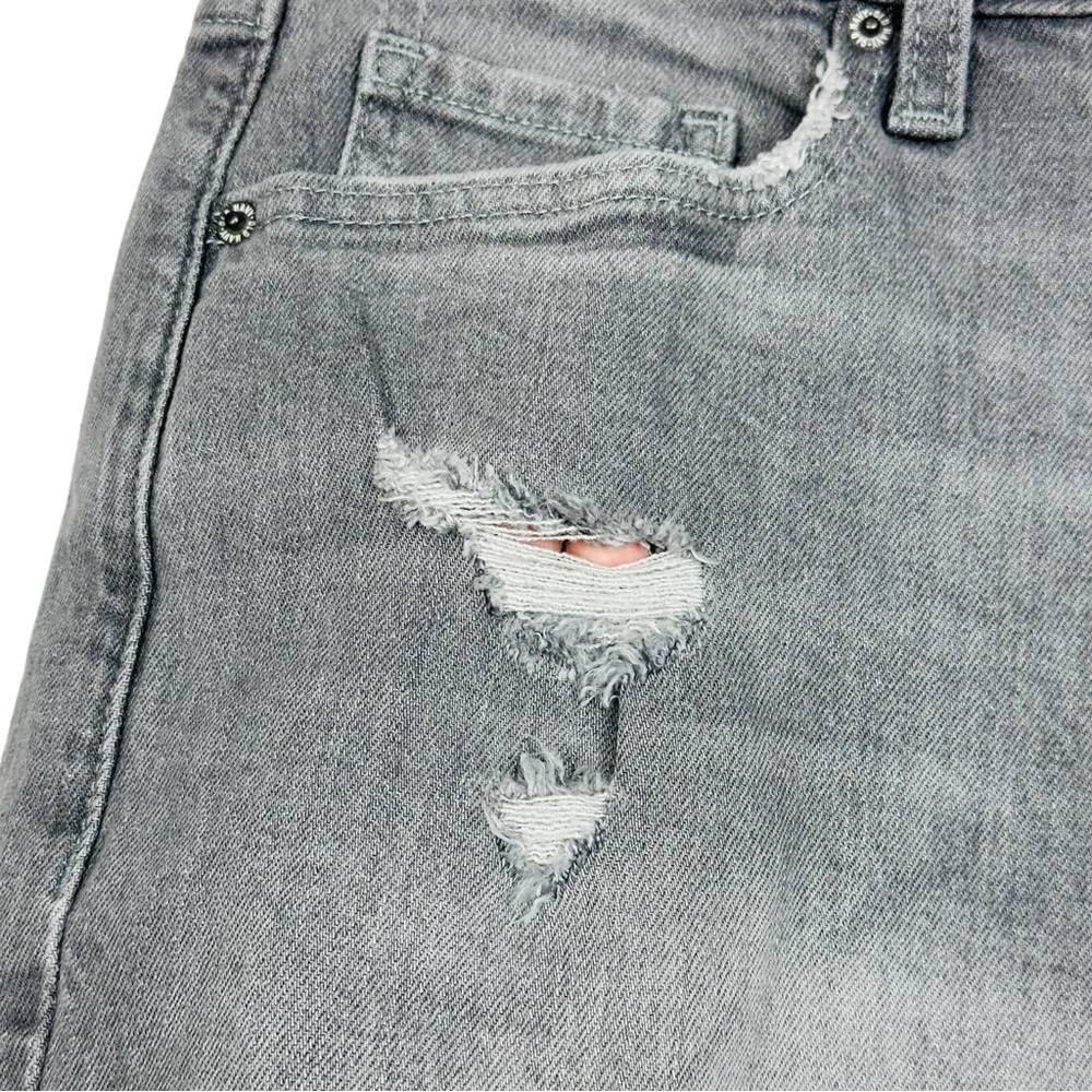 Old Navy High Rise OG Straight Cut Off Distressed Rolled Hem Denim Jean Shorts - Picture 7 of 16